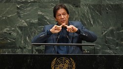 Thủ tướng Pakistan Imran Khan đề cập tới vấn đề Kashmir trong kỳ họp Đại hội đồng LHQ tổ chức mới đây (Ảnh: Getty)