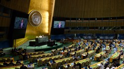 Trưởng phái đoàn Triều tiên Kim Song phát biểu tại kỳ họp Đại hội đồng LHQ lần thứ 74 tổ chức hôm 30/9 tại New York, Mỹ (Ảnh: Newsweek)