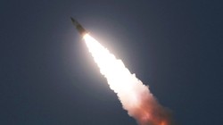 Một tên lửa mà Triều Tiên phóng thử nghiệm vào ngày 22/3 (Ảnh: KCNA)