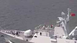 Hình ảnh cuộc tập trận trên Biển Đông mà PLA đăng tải trên mạng xã hội (Ảnh: Weibo)