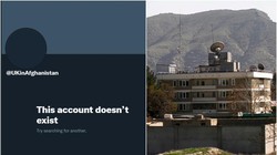 Tài khoản Twitter của Đại sứ quán Anh ở Afghanistan không còn tồn tại (Ảnh: Reuters)