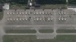 Một nhóm máy bay J-6 được chuyển biến thành drone trong bức ảnh vệ tinh chụp căn cứ Liancheng (Ảnh: Planet Labs)