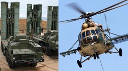 Hệ thống phòng không S-400 và trực thăng Mi-8 (Ảnh: Military Watch)