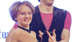 Katerina Tikhonova, con gái của Tổng thống Putin, cùng bạn nhảy Ivan Klimov trong một cuộc thi ở Krakow, Ba Lan vào tháng 4/2014 (Ảnh: Reuters)