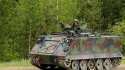 Xe bọc thép chở quân M113 của quân đội Lithuania (Ảnh: Twitter Baltic Security).