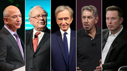 Jeff Bezos, Warren Buffett, Bernard Arnault, Larry Ellison và Elon Musk trở nên giàu hơn rất nhiều trong những năm gần đây (Ảnh: CNN)