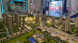 Phòng trưng bày của Country Garden Holdings ở Thiều Quan vắng khách trong kỳ nghỉ Tết Nguyên đán (Ảnh: Nikkei)