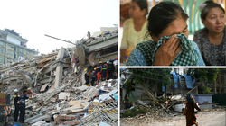 Những hình ảnh tang thương trong vụ động đất xảy ra ở Myanmar vào ngày 28/3. Ảnh: Getty.