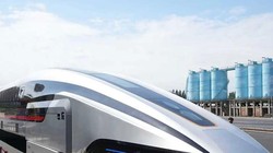 Trung Quốc đã lần đầu tiên giới thiệu với công chúng hình ảnh tàu đệm từ siêu tốc tại Bắc Kinh. Phương tiện này, hiện đang trong quá trình thử nghiệm, có thể rút ngắn thời gian di chuyển xuống một nửa, theo các chuyên gia. Ảnh: Handout.