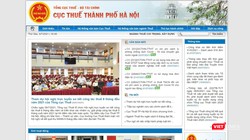 Giao diện Cục Thuế TP. Hà Nội