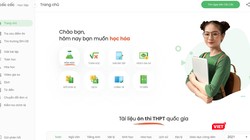 Giao diện Cốc Cốc học tập.