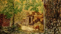 "Quê ngoại” tranh của Lưu Hoàng - tác phẩm tiêu biểu của trào lưu sơn mài hiện thực.
