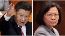 Chủ tịch Trung Quốc Tập Cận Bình, Tổng thống Đài Loan Thái Anh Văn. (Ảnh: Bloomberg).