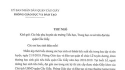 Bức "thư ngỏ" gửi đến các bậc phụ huynh học sinh có con đang theo học tại các trường Tiểu học, THCS trên địa bàn quận Cầu Giấy