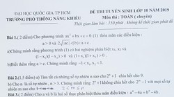 Đề thi môn toán tuyển sinh vào lớp 10 của Trường Phổ thông Năng khiếu, ĐH Quốc gia TP. Hồ Chí Minh