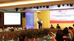 Hội thảo “Thúc đẩy cách tiếp cận tổng thể nhằm thực thi hiệu quả Luật phòng chống tác hại thuốc lá”. Ảnh: Minh Thúy.