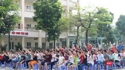 Học sinh tại Trường THCS Dịch Vọng B (Cầu Giấy). Ảnh: Minh Thúy