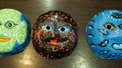 Một số mặt nạ của họa sĩ Lê Thị Minh Tâm