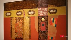 Bức tranh "Bốn bông sen". Ảnh: Minh Thúy