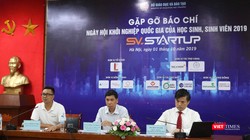 Buổi gặp gỡ báo chí thông tin về “Ngày hội khởi nghiệp quốc gia của học sinh, sinh viên năm 2019” (SV-STARTUP 2019). Ảnh: Minh Thúy