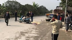 Hiện trường vụ tai nạn giao thông khiến nam sinh Trường Đại học Y Hà Nội tử vong. Ảnh: Internet