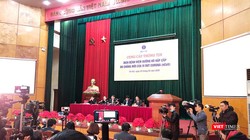  Bộ Y tế tổ chức họp cung cấp thông tin về dịch bệnh viêm đường hô hấp cấp do chủng virus Corona mới. Ảnh: Minh Thúy