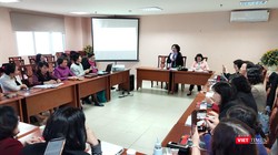 Hội thảo giới thiệu các công nghệ và sản phẩm khoa học công nghệ để chung tay phòng, chống dịch Covid-19. Ảnh: Minh Thúy