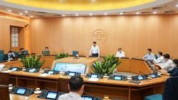 Họp Ban Chỉ đạo phòng, chống dịch COVID-19 TP. Hà Nội. Ảnh: Nguyễn Khánh