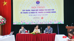 Hội thảo tập huấn, trao đổi thông tin báo chí về thuốc lá điện tử, thuốc lá nung nóng (Ảnh: Minh Thúy) 