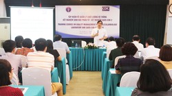 PGS. TS. Lương Ngọc Khuê - Cục trưởng Cục quản lý Khám, chữa bệnh, Bộ Y tế - phát biểu tại lớp tập huấn cập nhật xét nghiệm virus SARS-CoV-2 (Ảnh: Thanh Hằng) 