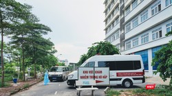 Khu vực khám nhiễm trùng hô hấp tại Bệnh viện Bệnh Nhiệt đới Trung ương (Ảnh: Minh Thúy) 