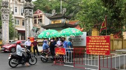 Chốt kiểm soát phòng chống dịch COVID-19 phường Ngọc Xuyên, Hải Phòng (Ảnh: CTTĐT Hải Phòng) 