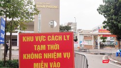 Khu vực cách ly ở Trường Tiểu học Xuân Phương (Ảnh - Minh Thuý) 