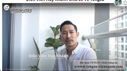 Hình ảnh diễn viên Huy Khánh quảng cáo cho sản phẩm thực phẩm bảo vệ sức khoẻ viên ngậm Tengsu (Ảnh chụp màn hình) 