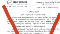 Thông báo của Công ty TTC về việc tiêm vaccine phòng COVID-19 là thông tin lừa đảo (Ảnh - Đình Anh) 