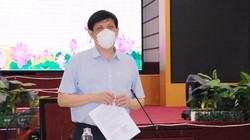 Bộ trưởng Bộ Y tế Nguyễn Thanh Long phát biểu tại cuộc họp (Ảnh - Thái Bình) 