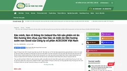 Thông báo của Cục An toàn thực phẩm (Bộ Y tế) về việc xác minh, làm rõ thông tin Ireland thu hồi mì Hảo Hảo, miến Good (Ảnh - MT)