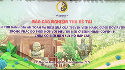 Viện Y dược học dân tộc TP. HCM công bố báo cáo nghiệm thu đề tài nghiên cứu, đánh giá an toàn, hiệu quả của thực phẩm bảo vệ sức khoẻ viên nang cứng KOVIR (Ảnh - Viên DHCT HCM)
