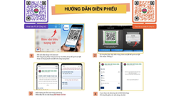 Người dân quét mã QR để được theo dõi tại nhà (Ảnh - UBND Q. Ba Đình) 