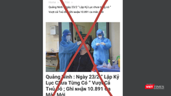 Thông tin không chính xác về số ca mắc COVID-19 mới lan truyền trên mạng xã hội (Ảnh - VT) 