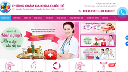 Website quảng cáo của Phòng khám Đa khoa Quốc tế