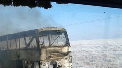 Chiếc xe bus đã bị cháy rụi.