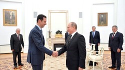 Tổng thống Syria và tổng thống Nga.