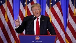 Tổng thống Donald Trump trong cuộc họp báo kết thúc hội nghị thượng đỉnh Hoa Kỳ - Triều Tiên tại Hà Nội.