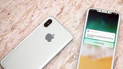 Hình ảnh iPhone 8 màu trắng, được vẽ dựa trên các thông tin rò rỉ của nó