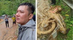 Anh Tài vào hỗ trợ xe khách gặp nạn.