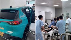 CSGT Hà Nội "mở lối" cho taxi vượt tắc đường cứu người phụ nữ bị tai nạn