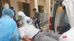 Diễn tập cấp cứu bệnh nhân tại BV Dã chiến Củ Chi. Ảnh: N.T