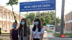 Các bệnh nhân tại BV Dã chiến Củ Chi được xuất viện trong chiều 29/3. Ảnh: P.N