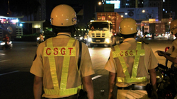 CSGT đang làm nhiệm vụ. Ảnh: Thanh Niên